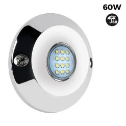 Foco LED sumergible para embarcaciones 12-24V - 60W - Blanco frío - Empotrable en tapón de drenaje