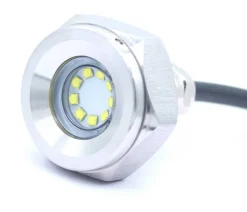 Foco LED sumergible para embarcaciones 12-24V - 27W - Blanco frío - Empotrable en tapón de drenaje