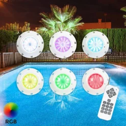 Foco LED sumergible para piscina - 12V AC - 24W - IP68 - Ø295mm