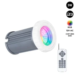 Foco LED sumergible para piscina - 12V AC - 3W - IP68 - Ø94mm