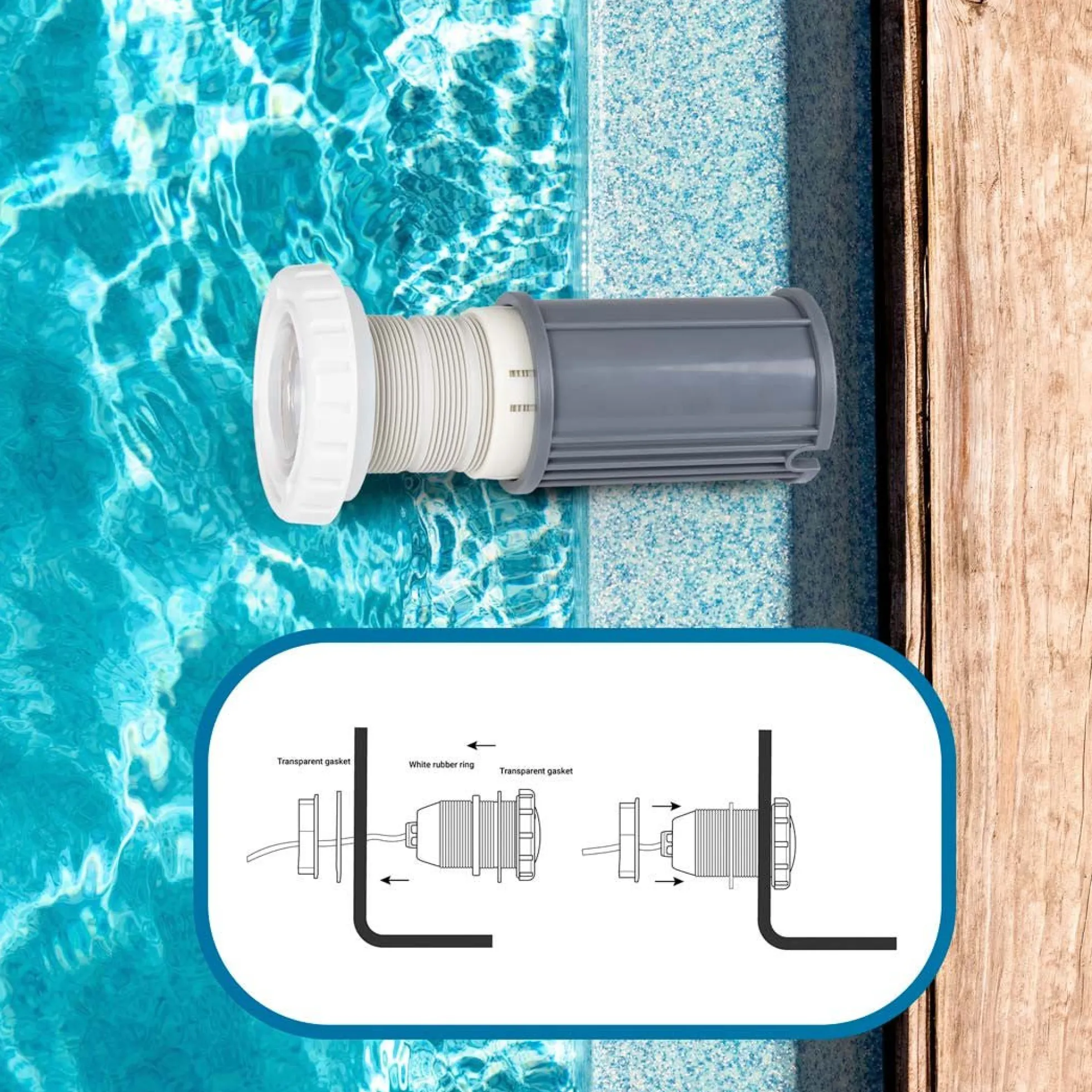Foco LED sumergible para piscina - 12V AC - 3W - IP68 - Ø94mm