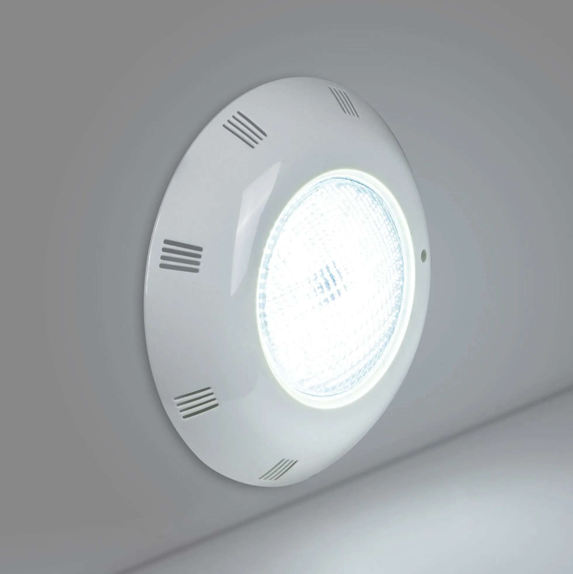 Foco LED sumergible para piscina de fibra - 12V AC - 24W - IP68 - Ø295mm
