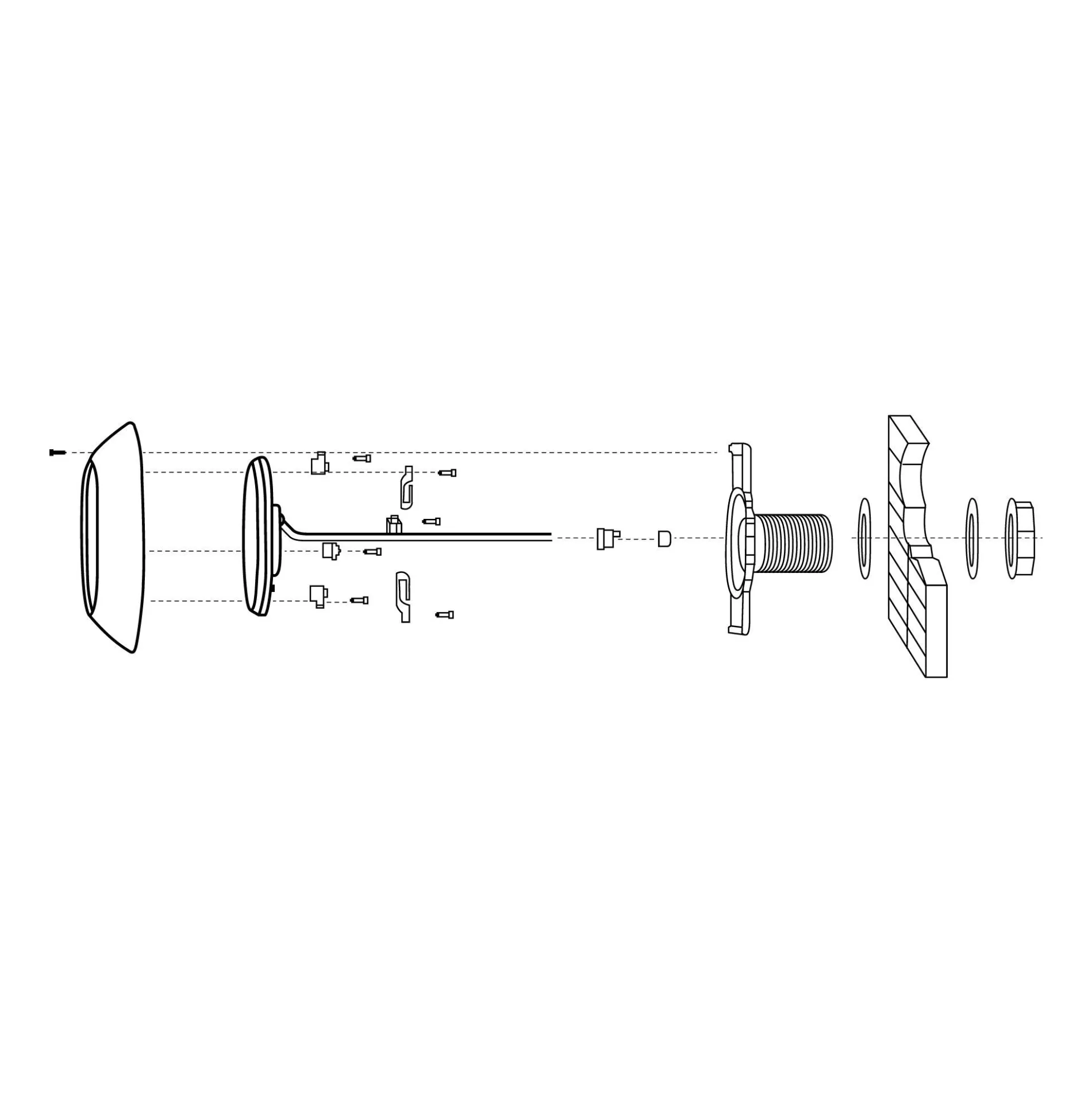 Foco LED sumergible para piscina de fibra - 12V AC - 24W - IP68 - Ø295mm