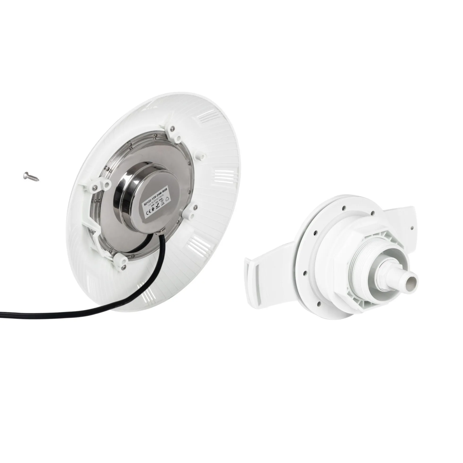 Foco LED sumergible para piscina de fibra - 12V AC - 24W - IP68 - Ø295mm