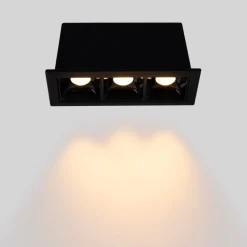 Foco lineal LED empotrable triple 6W - UGR18 - CRI90 - Chip OSRAM