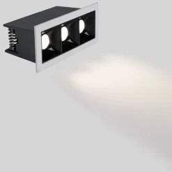 Foco lineal LED empotrable triple 6W - UGR18 - CRI90 - Chip OSRAM