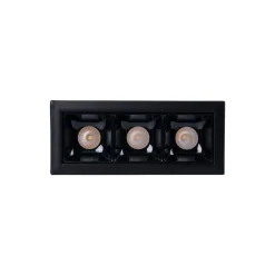 Foco lineal LED empotrable triple 6W - UGR18 - CRI90 - Chip OSRAM