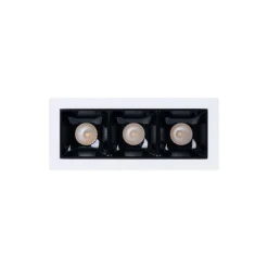 Foco lineal LED empotrable triple 6W - UGR18 - CRI90 - Chip OSRAM