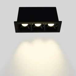 Foco lineal LED empotrable triple 6W - UGR18 - CRI90 - Chip OSRAM