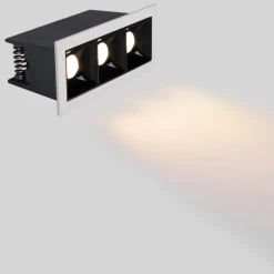 Foco lineal LED empotrable triple 6W - UGR18 - CRI90 - Chip OSRAM