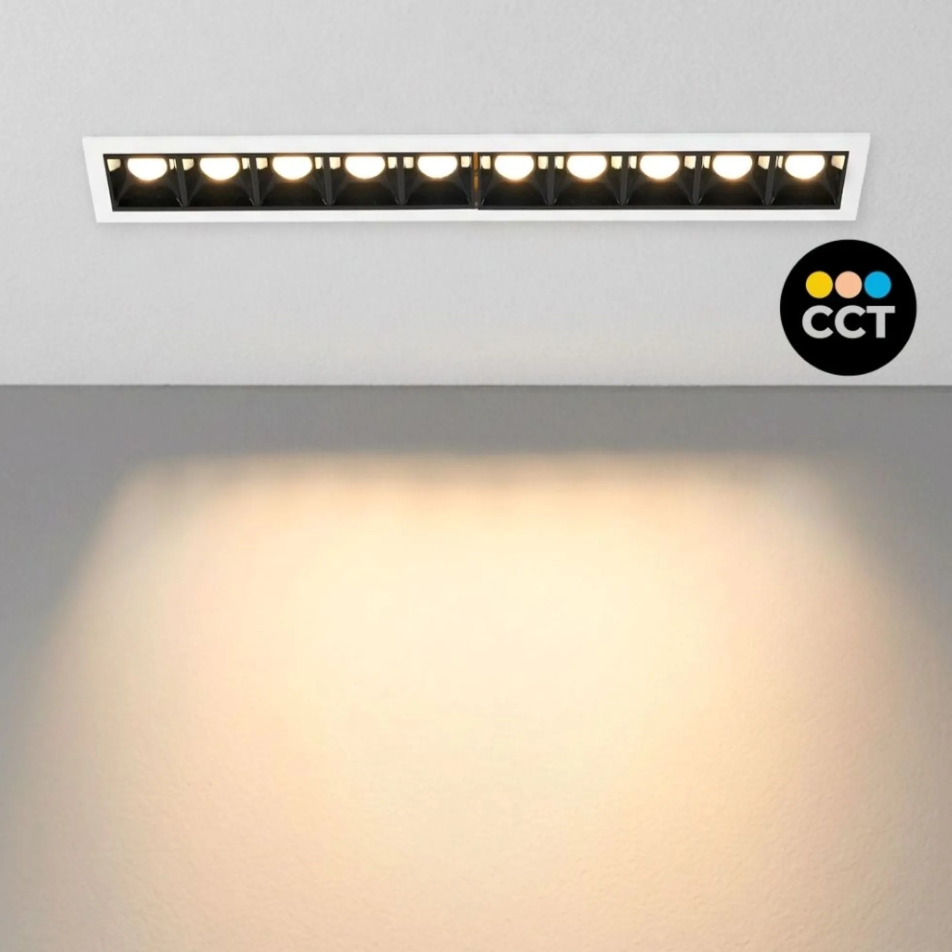 Foco lineal LED empotrable 14W - CCT - UGR18 - CRI90 - IP20