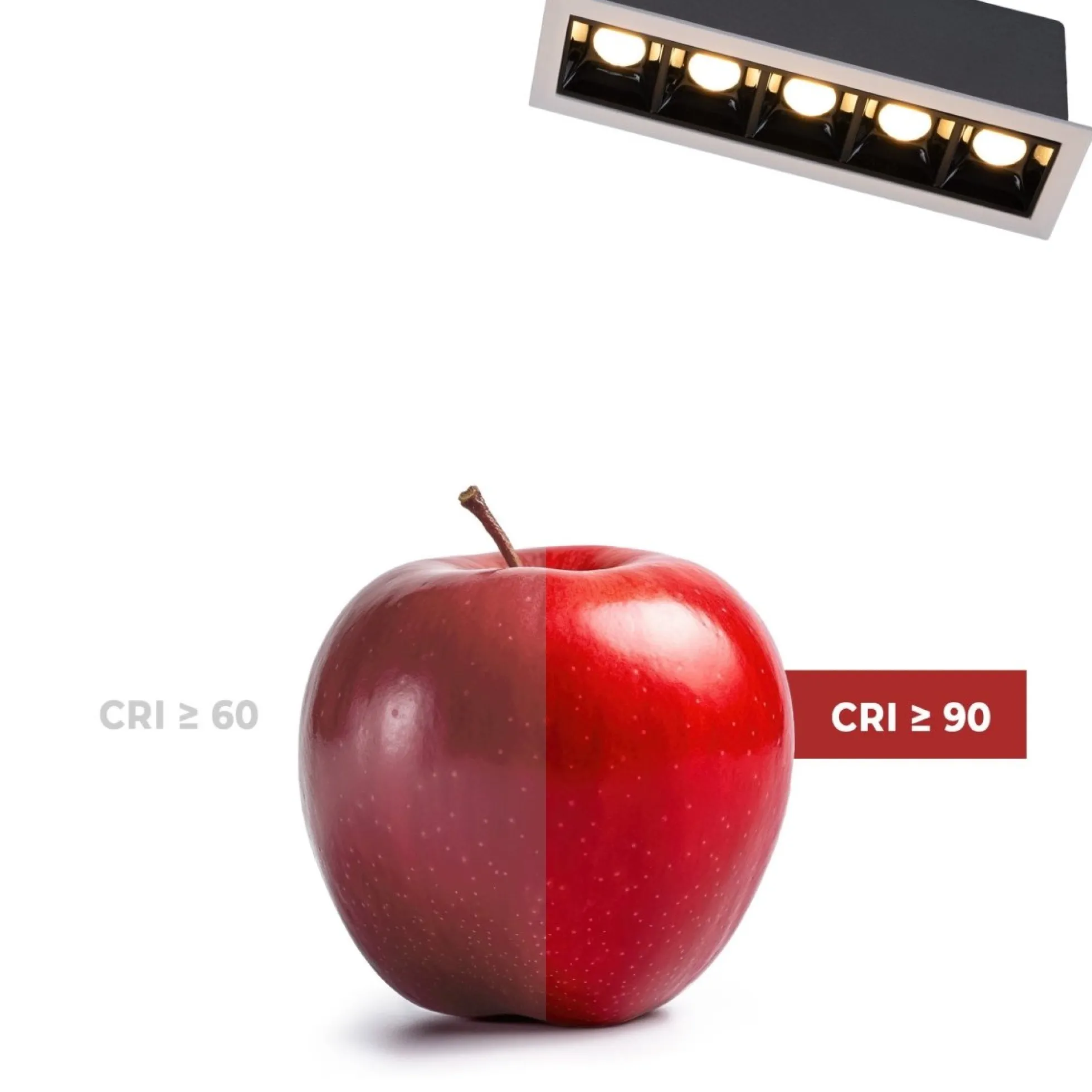 Foco lineal LED empotrable 10W - Chip OSRAM - UGR18 - CRI90