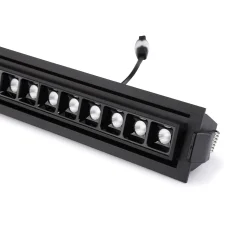Foco lineal LED empotrable 20W - Orientable - UGR18 - CRI90 - Chip OSRAM - 2800K