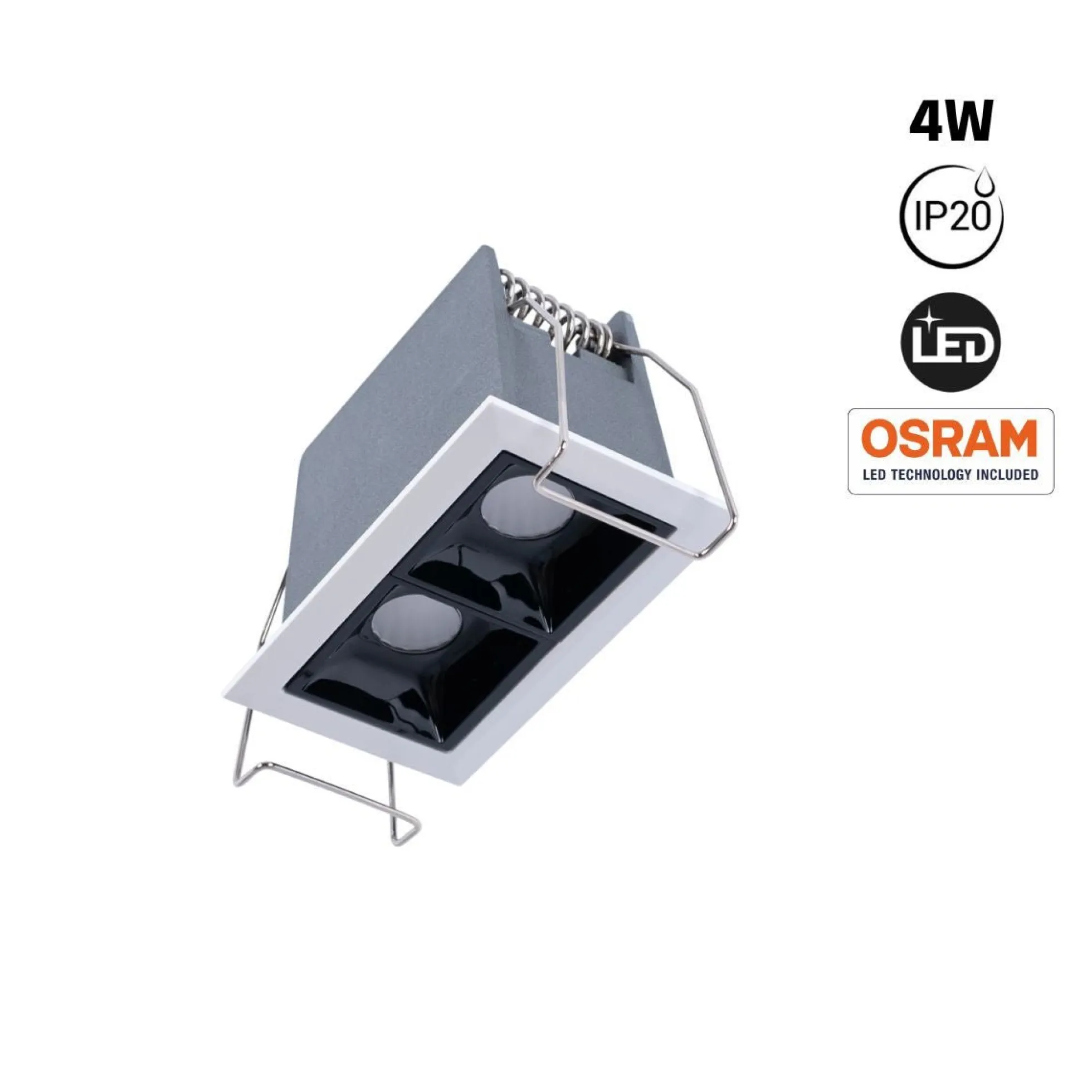 Foco lineal LED empotrable 4W - UGR18 - CRI90 - Chip OSRAM