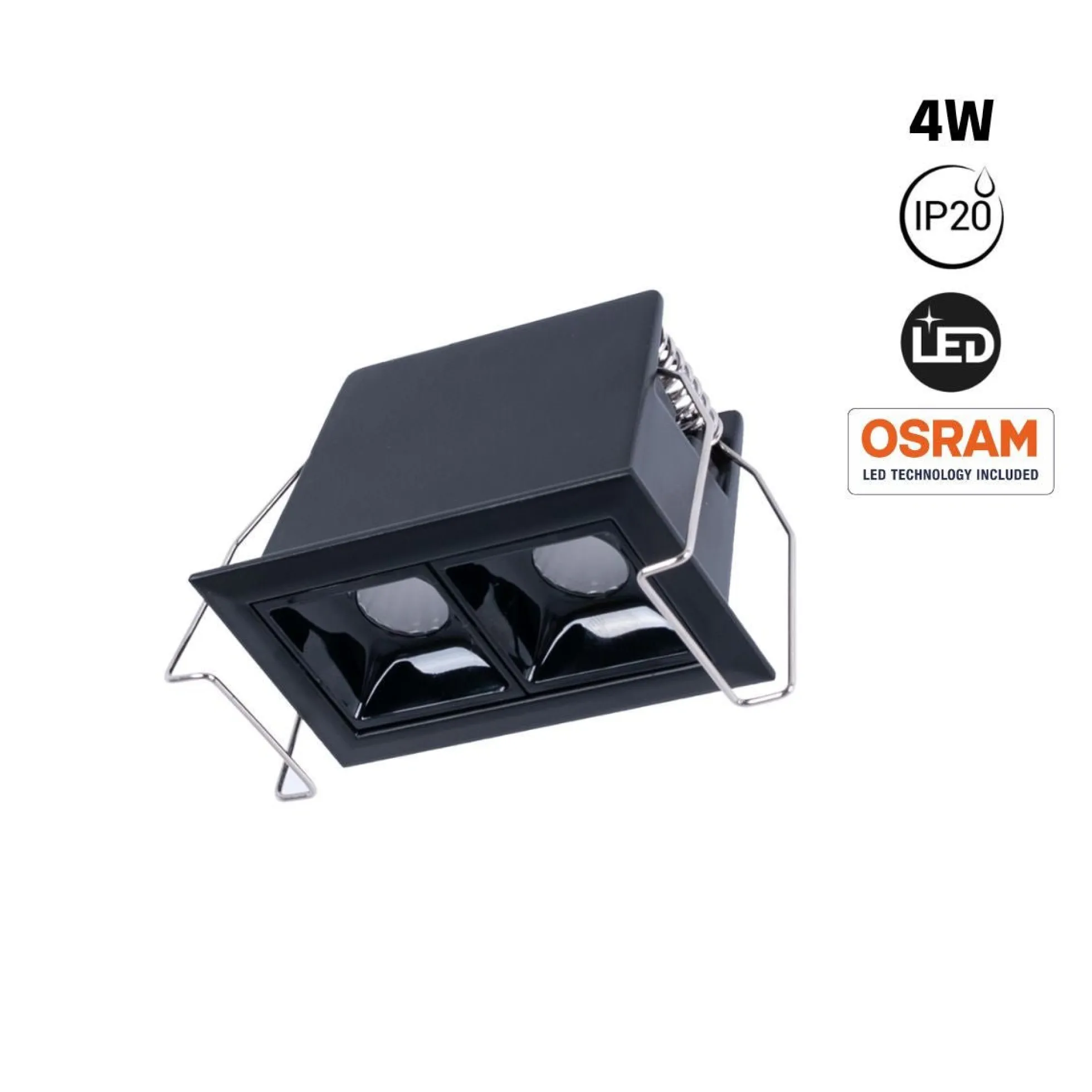 Foco lineal LED empotrable 4W - UGR18 - CRI90 - Chip OSRAM