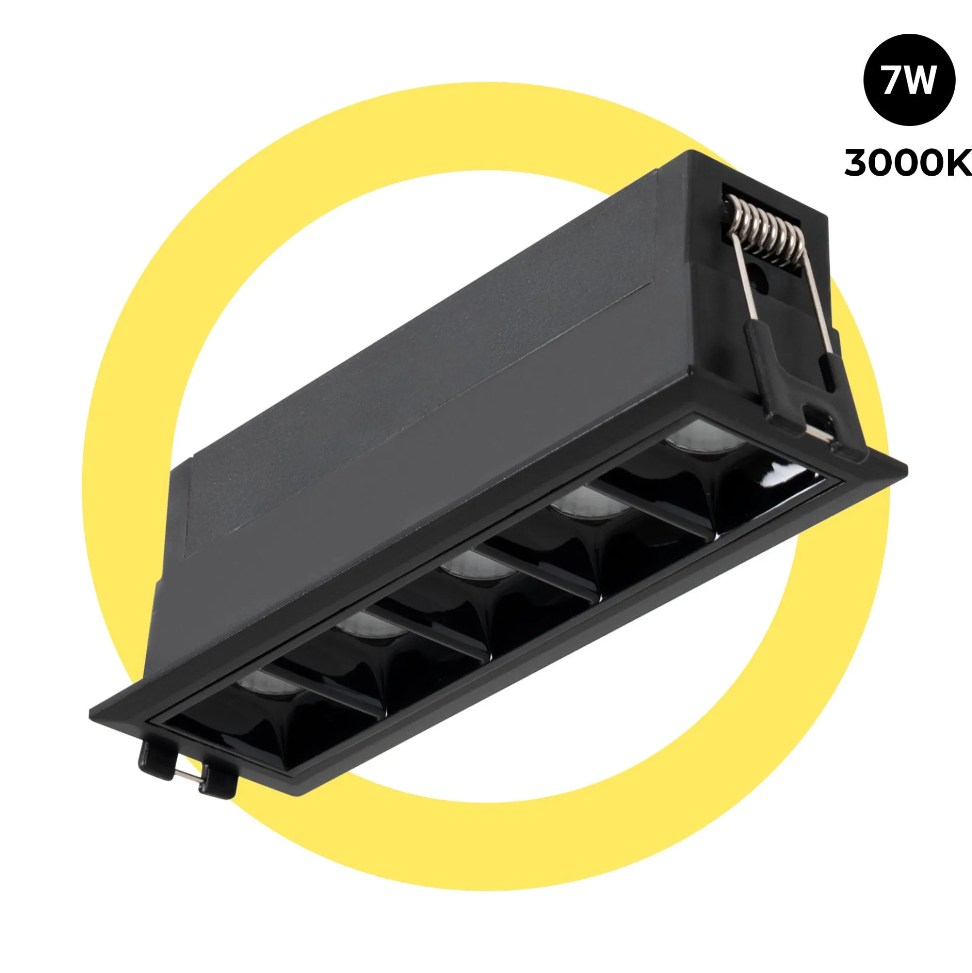 Foco lineal LED empotrable 7W - UGR18 - CRI90 - Driver LIFUD