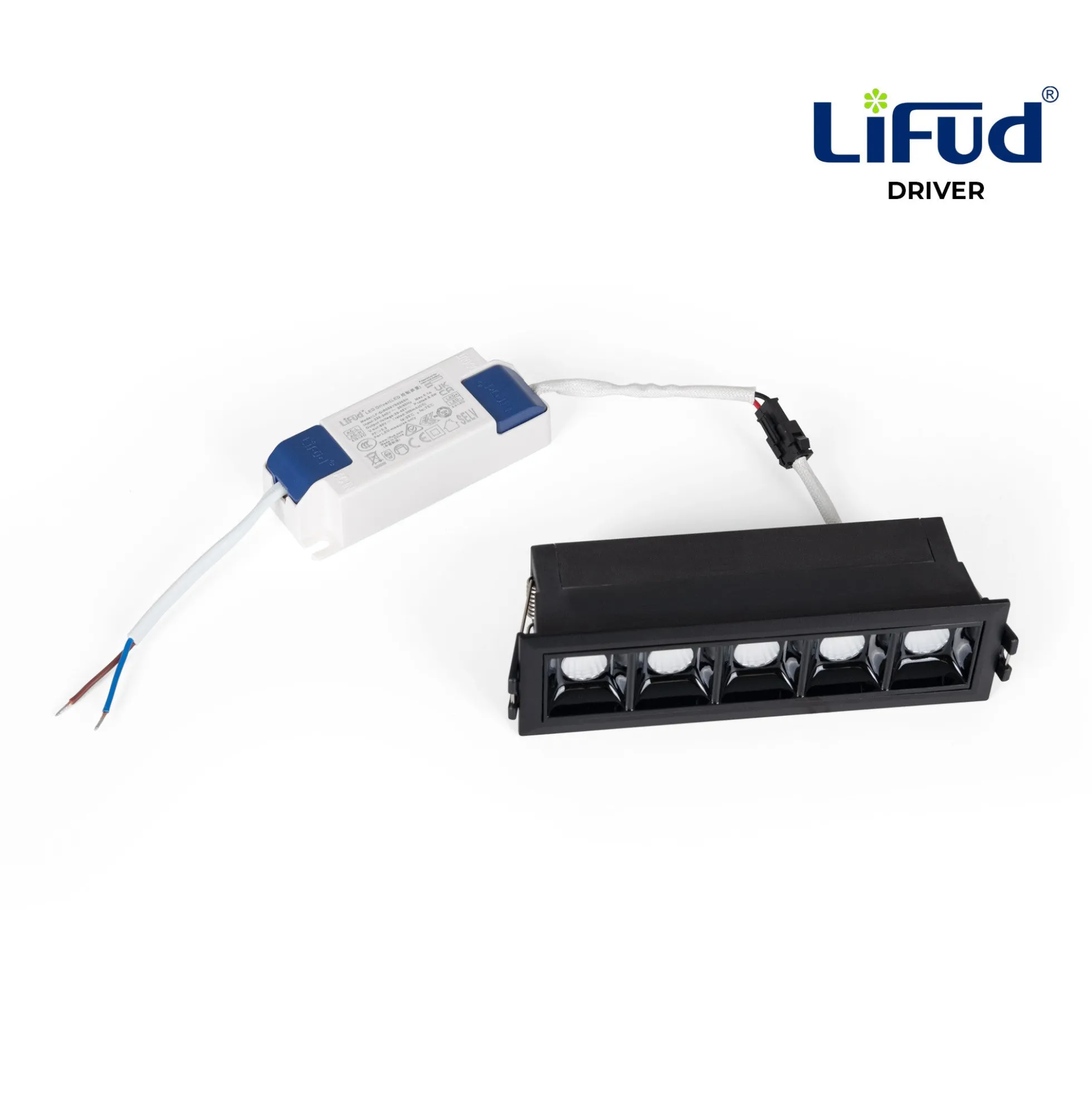Foco lineal LED empotrable 7W - UGR18 - CRI90 - Driver LIFUD