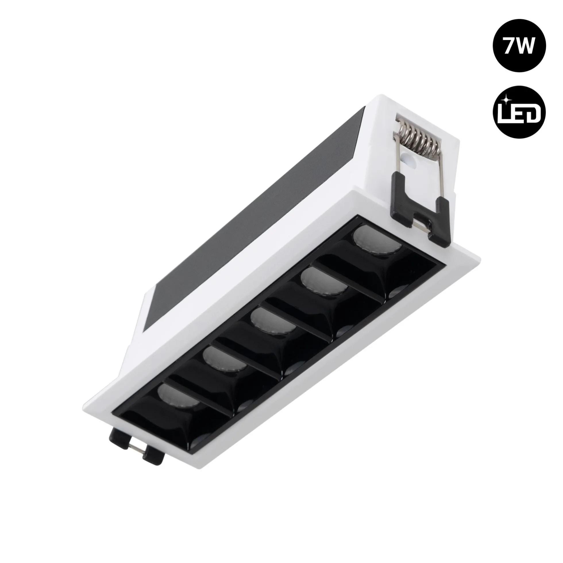 Foco lineal LED empotrable 7W - UGR18 - CRI90 - Driver LIFUD