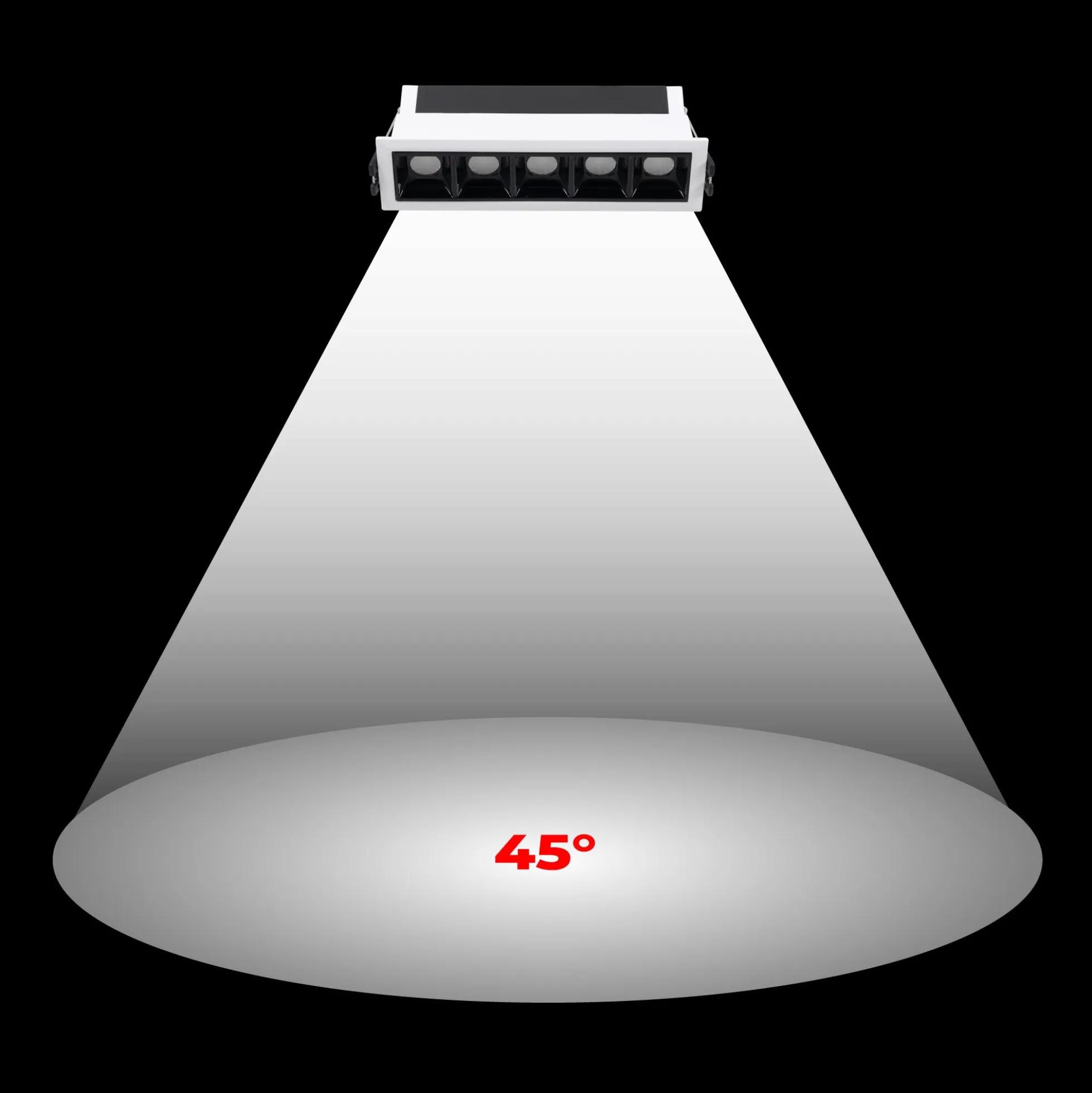 Foco lineal LED empotrable 7W - UGR18 - CRI90 - Driver LIFUD