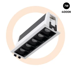 Foco lineal LED empotrable 7W - UGR18 - CRI90 - Driver LIFUD