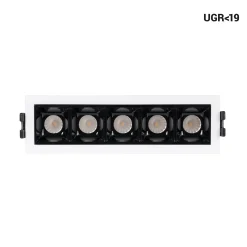 Foco lineal LED empotrable 7W - UGR18 - CRI90 - Driver LIFUD