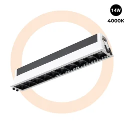 Foco lineal LED empotrable 14W - UGR18 - CRI90 - Driver LIFUD