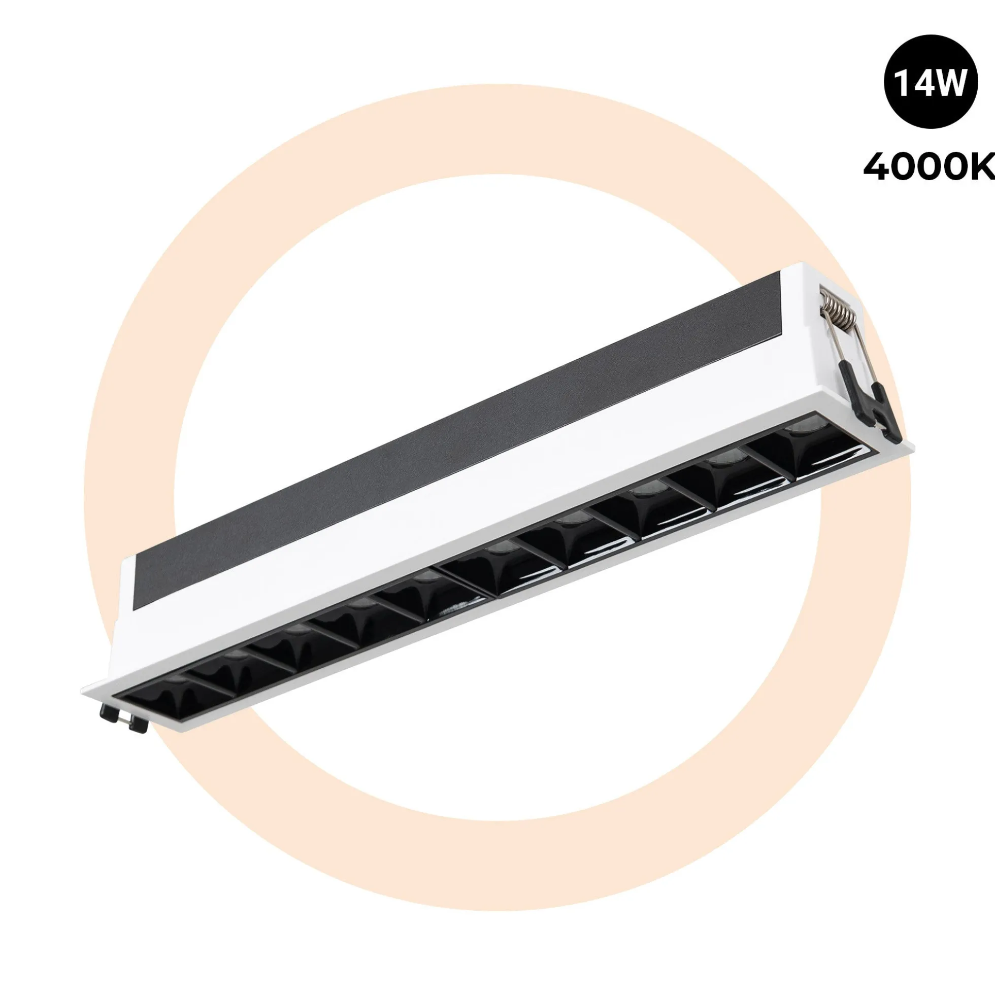 Foco lineal LED empotrable 14W - UGR18 - CRI90 - Driver LIFUD