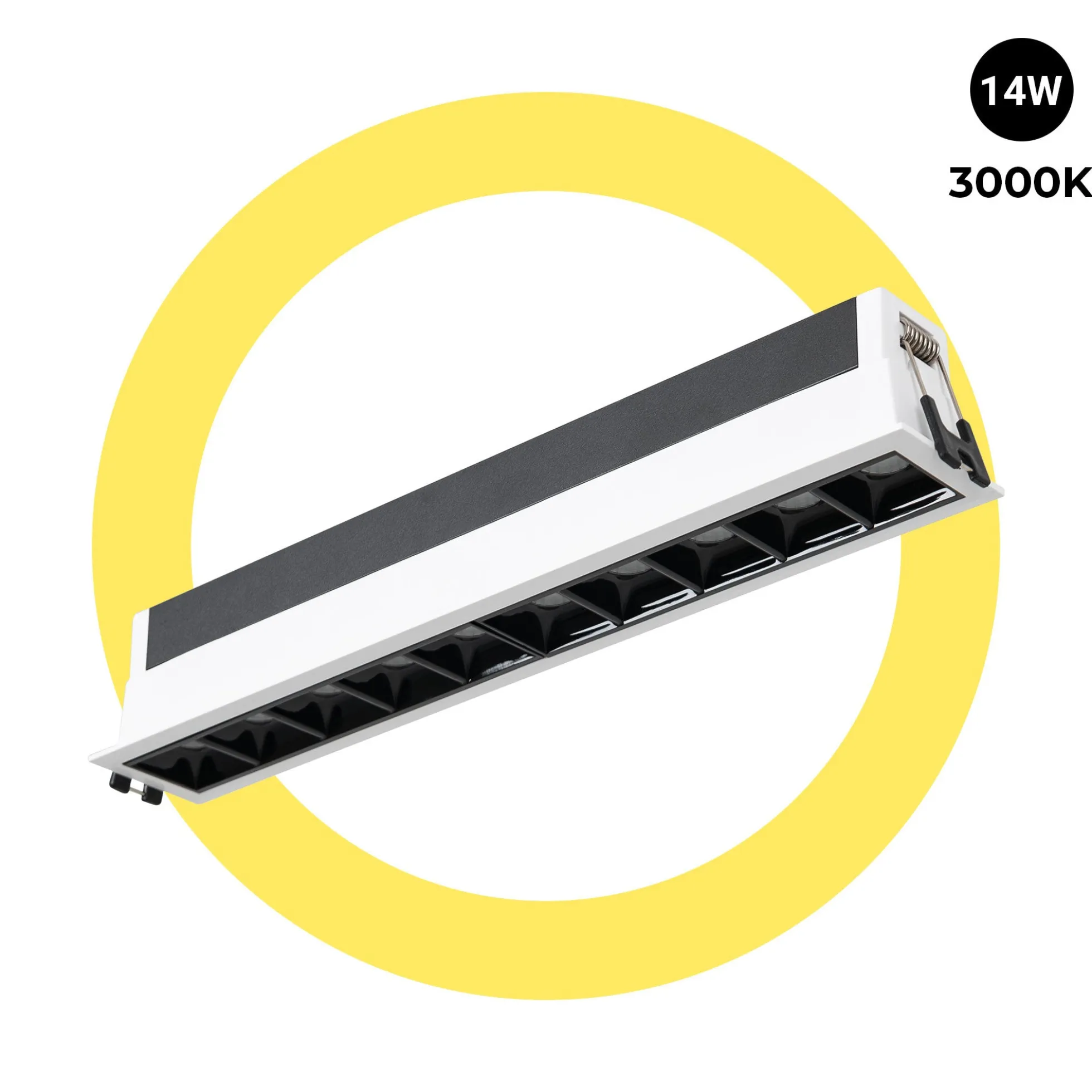 Foco lineal LED empotrable 14W - UGR18 - CRI90 - Driver LIFUD