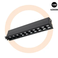 Foco lineal LED empotrable 14W - UGR18 - CRI90 - Driver LIFUD