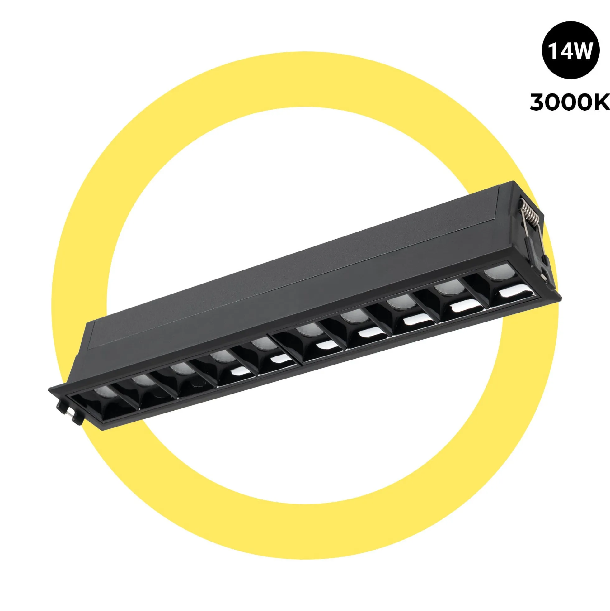 Foco lineal LED empotrable 14W - UGR18 - CRI90 - Driver LIFUD