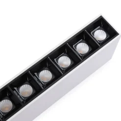 Foco lineal LED superficie color blanco - 20W - UGR18 - CRI90 - Chip OSRAM