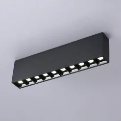 Foco lineal LED superficie color negro - 20W - UGR18 - CRI90 - Chip OSRAM