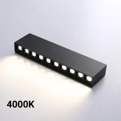 Foco lineal LED superficie color negro - 20W - UGR18 - CRI90 - Chip OSRAM