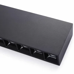 Foco lineal LED superficie color negro - 20W - UGR18 - CRI90 - Chip OSRAM