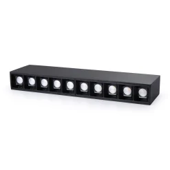 Foco lineal LED superficie color negro - 20W - UGR18 - CRI90 - Chip OSRAM