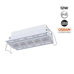 Foco lineal LED trimless / integración - 12W - UGR18 - CRI90