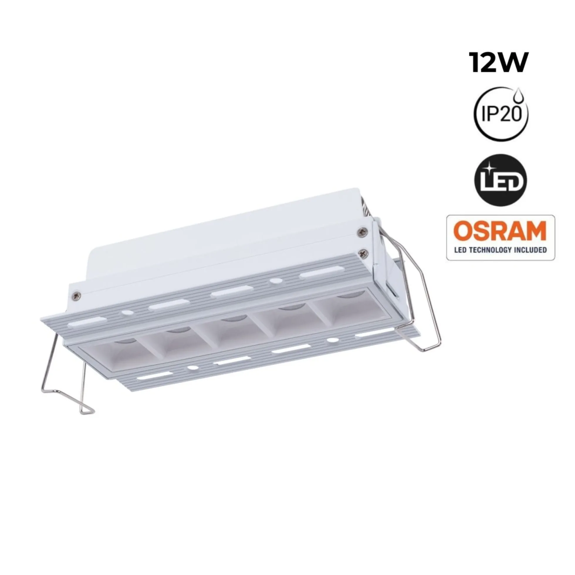 Foco lineal LED trimless / integración - 12W - UGR18 - CRI90