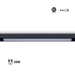 Foco lineal opal carril magnético 48V CCT - 20W - DALI regulable