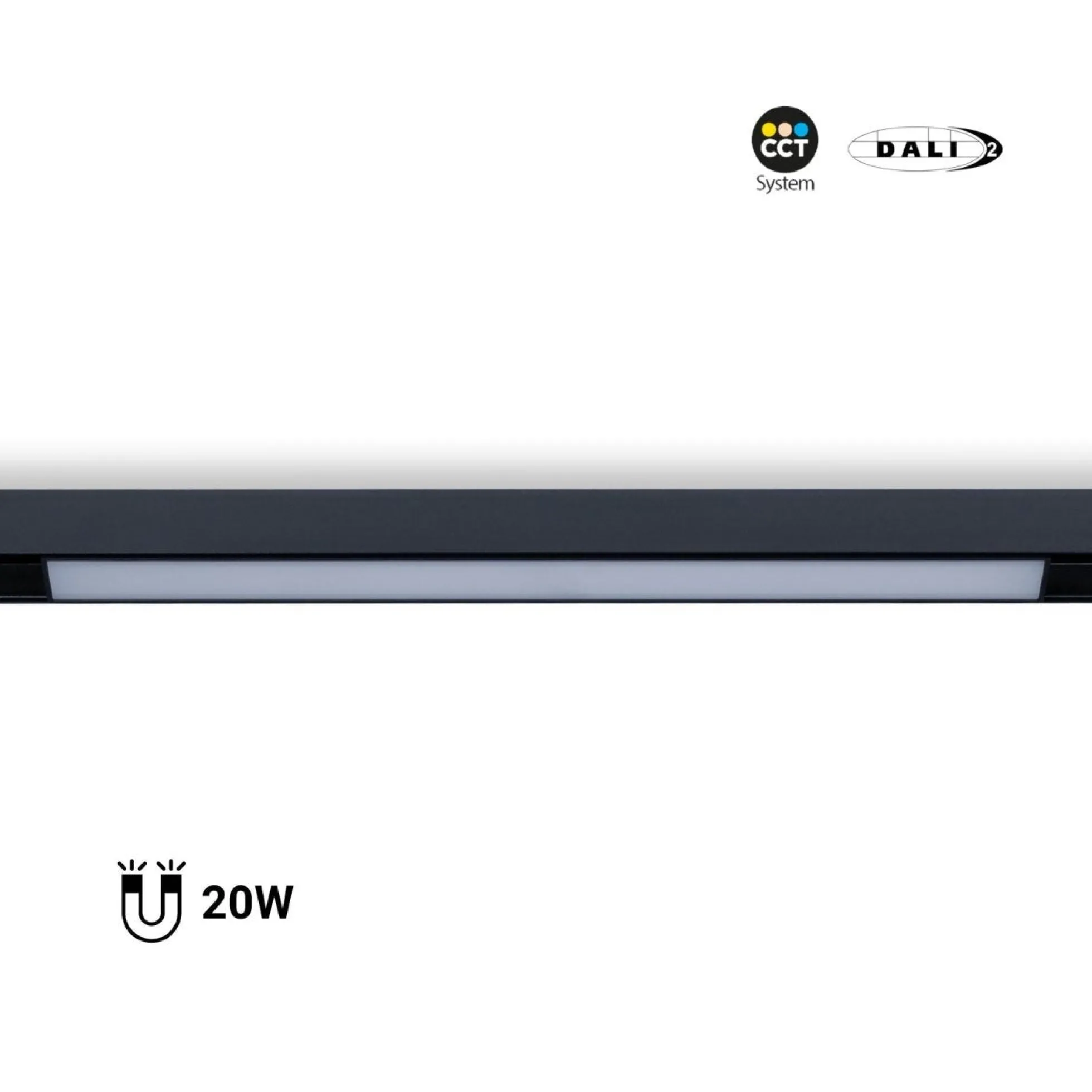 Foco lineal opal carril magnético 48V CCT - 20W - DALI regulable