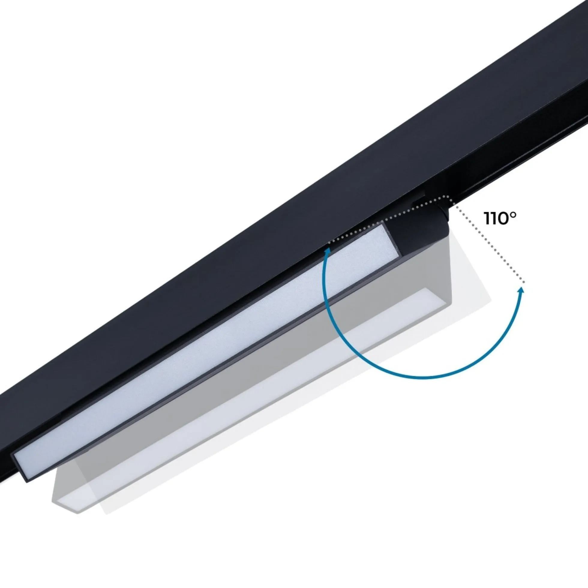 Foco lineal opal orientable carril magnético 48V CCT - 18W - DALI-2 regulable