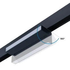 Foco lineal opal orientable carril magnético 48V CCT - 12W - Regulación DALI-2