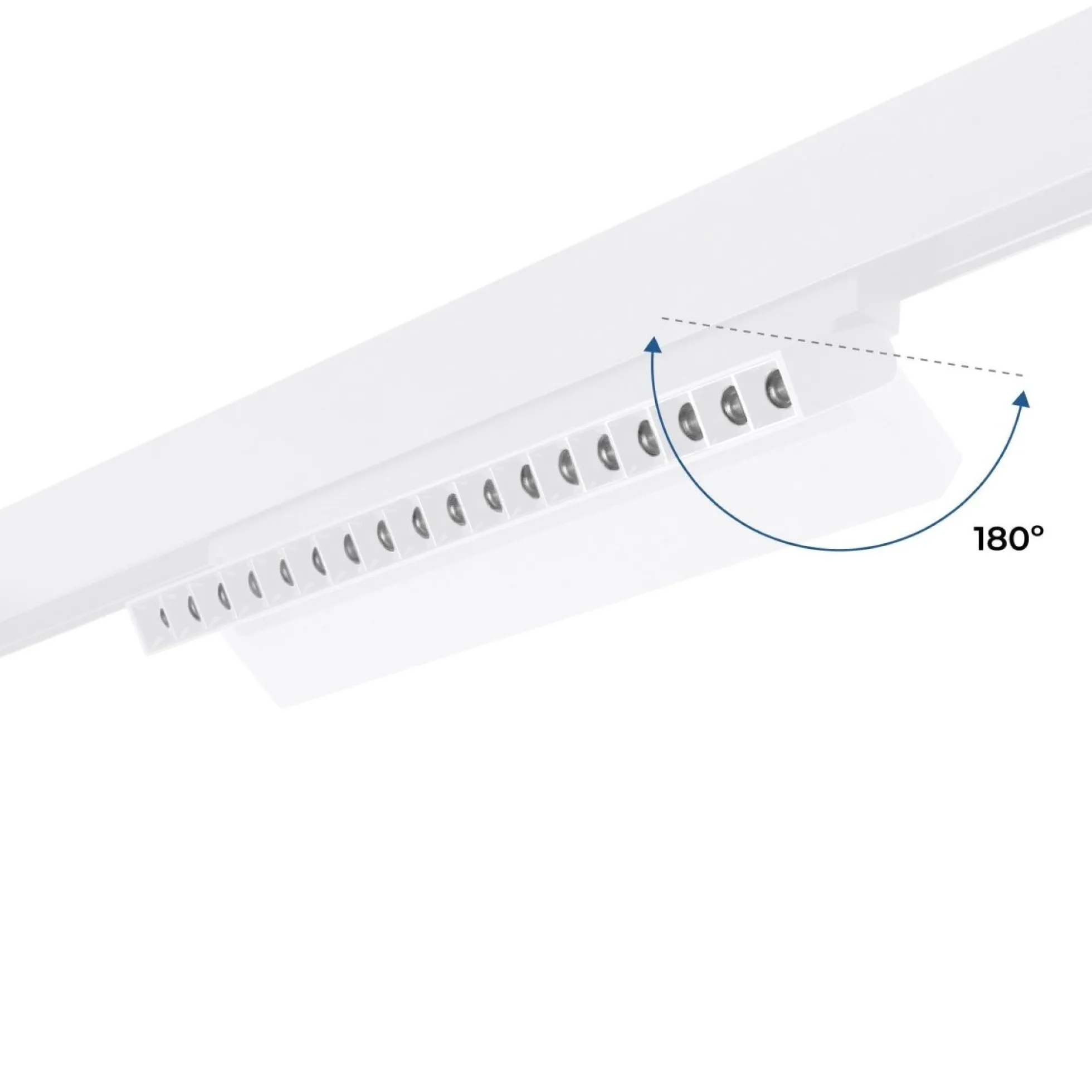 Foco lineal orientable para carril magnético 48V CCT - 18W - Regulación DALI-2 - UGR18