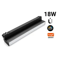 Foco lineal orientable para carril magnético - 18W - 120º - 26mm - CCT + SMART - 48V