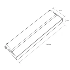Foco lineal orientable para carril magnético - 18W - 120º - 26mm - CCT + SMART - 48V