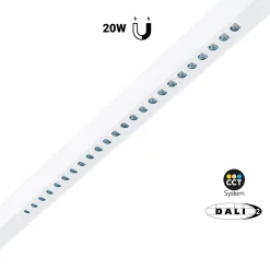 Foco lineal para carril magnético 48V CCT - 20W - Regulación DALI-2 - UGR18