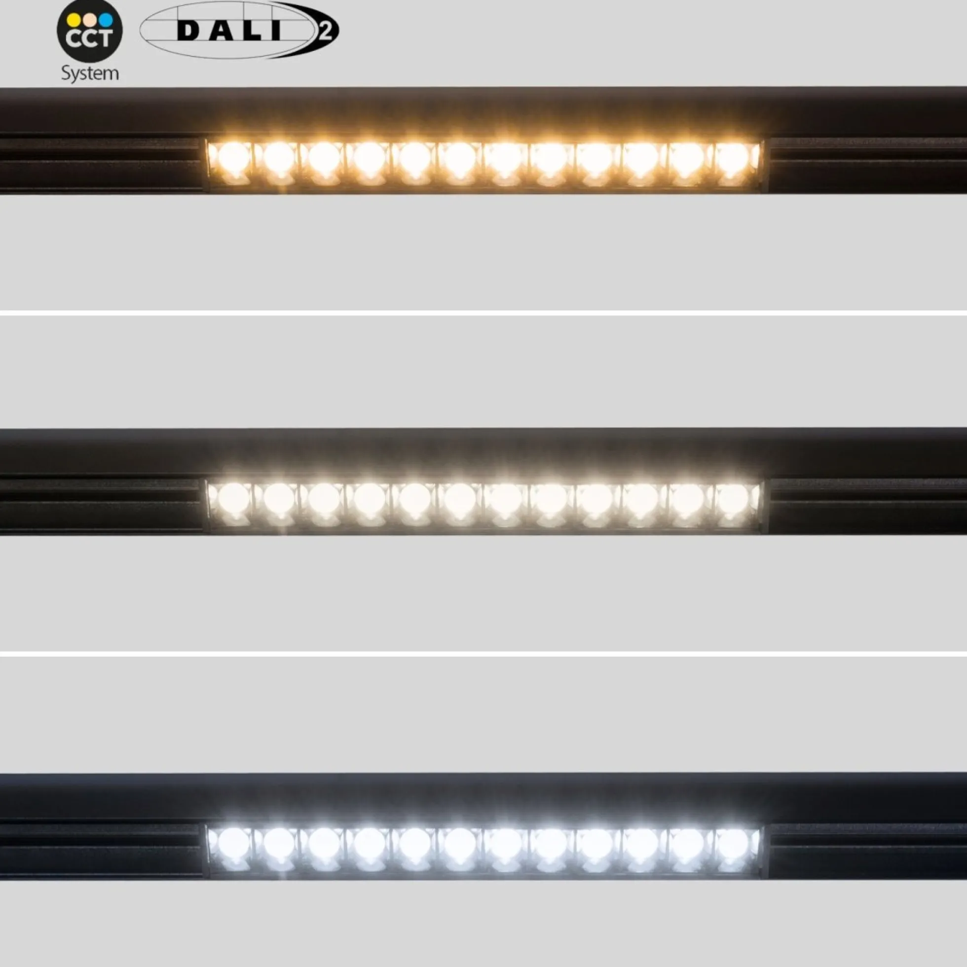Foco lineal para carril magnético 48V CCT - 12W - DALI-2 regulable - UGR18