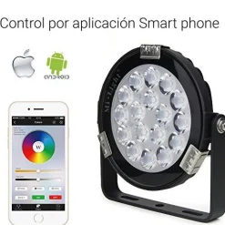 Foco proyector LED 9W RGB+CCT control por RF/WiFi - IP65