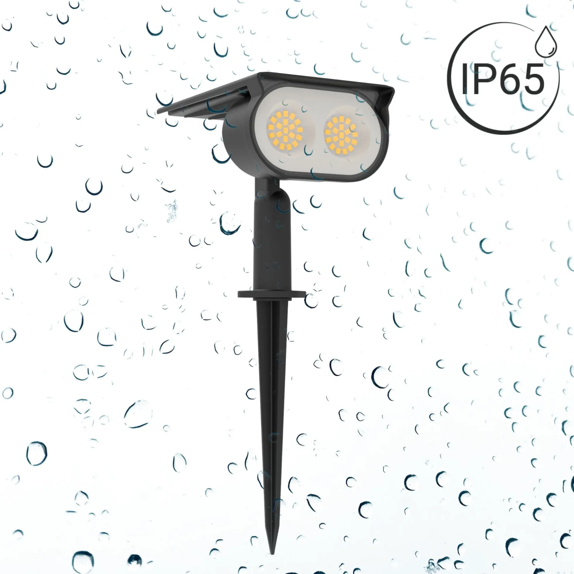 Foco solar exterior LED con pincho - 1.8W - IP65