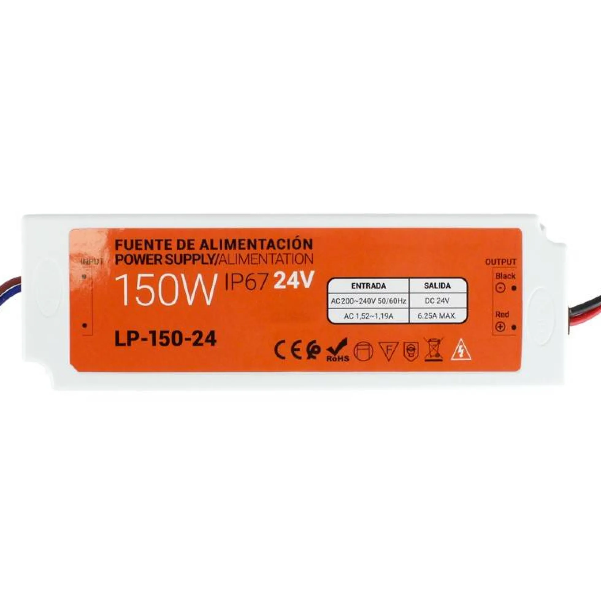 Fuente de alimentación estanca compacta 24V 150W IP67