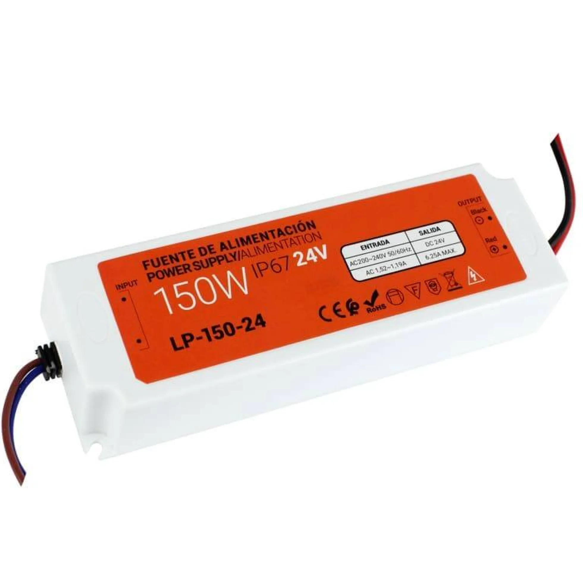 Fuente de alimentación estanca compacta 24V 150W IP67